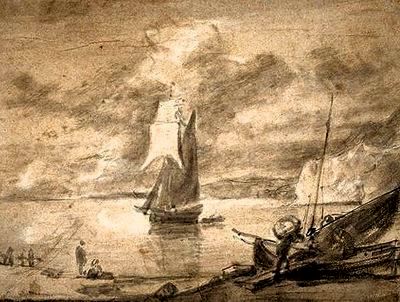 Thomas Gainsborough - Coast Scene with Shipping